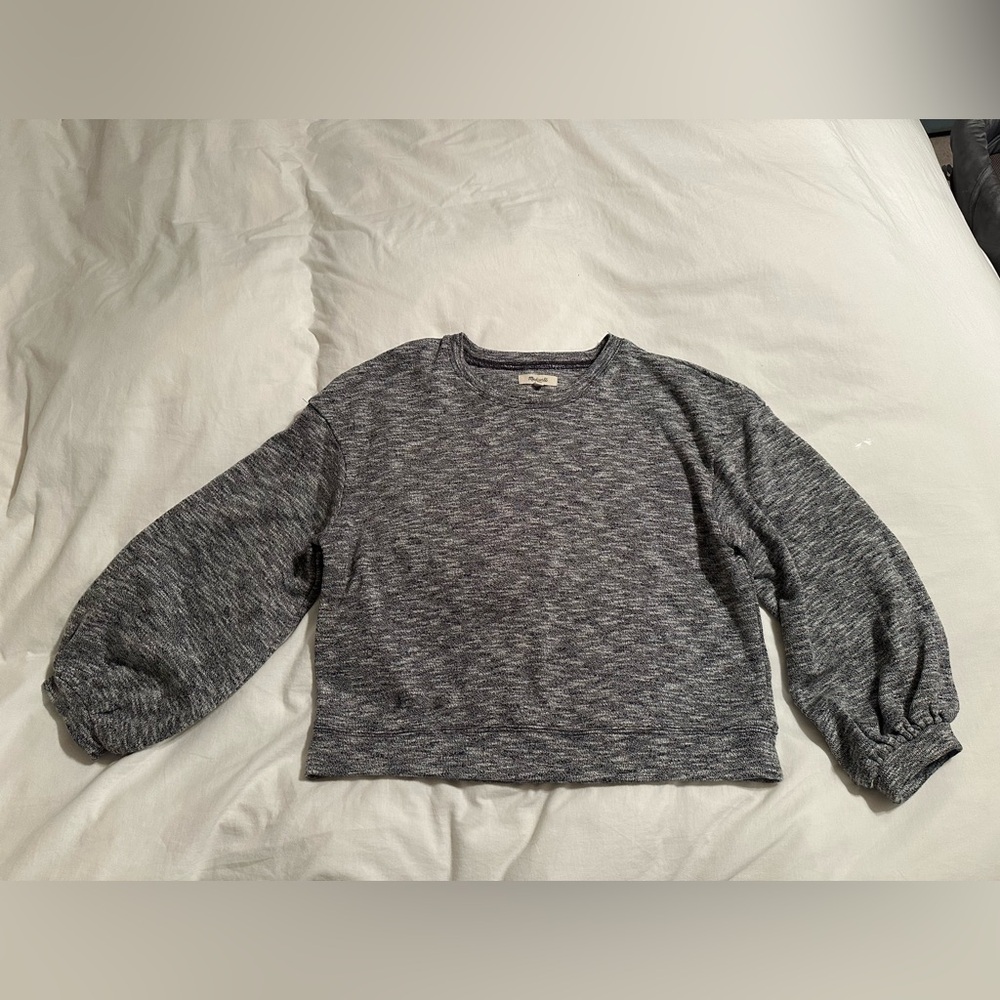Madewell Charcoal Knit Bubble Cardigan